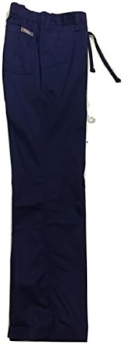 ICU by Barco Women's Junior Fit 3 Pocket Tie Front Scrub Pant with Elastic Back, Indigo, 2X-Large