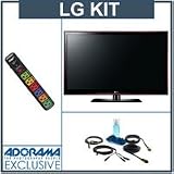 LG 55LE5500 55 inch Class 1080p LED Plus LCD TV, with Accessory Kit (2 HDMI Cables, 1 RGB Cable, 1 Audio Cable, Plasma / LCD Clean Kit, Monster 6 Outlet Surge Protection)