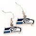 Seattle Seahawks Enameled NFL Team Logo Dangle Earrings