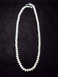 Silver Bead Necklace - 26 inches