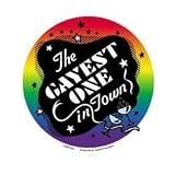 The Gayest One In Town Rainbow Pride - Sticker / Decal