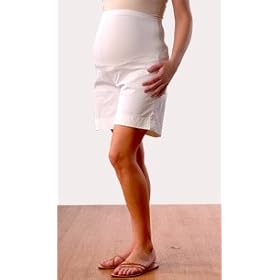 Motherhood Maternity: secret fit belly(tm) cuffed stretch fabric maternity walk short