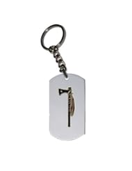 Emblem Key Chain w/ Metal Ring - Native American - Tomahawk