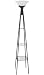 Black Floor Lamp with Glass Shelves by Coaster