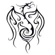 DRAGON 1 Temporary Tattoo 2.5x3.5