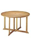 Outdoor Living : Round-top Folding Table Butterfly-base Teakwood