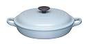 Le Creuset Shallow Casserole, 30cm, Satin Blue