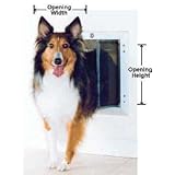 Extra Large Plexidor Pet Door / Dog Door for Doors (Silver)