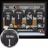 Oakland Raiders NFL Customized Locker Room 11 x 14 Photograph - Black Frame