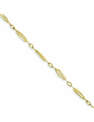 14K Gold Polished Fancy Link Bracelet 7.5 Inches