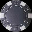 100 Striped Dice Chips - Gray
