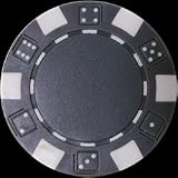 100 Striped Dice Chips - Gray