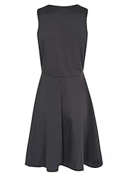 Fitted Jeweled Elastane/Polyester Full-Skirt Skater Dress/Little Black Dress 