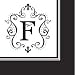 Monogram Cocktail Napkin - F