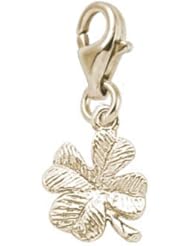 Rembrandt Charms Four Leaf Clover Charm with Lobster Clasp