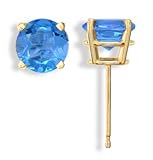 14KT London Blue Topaz Earrings