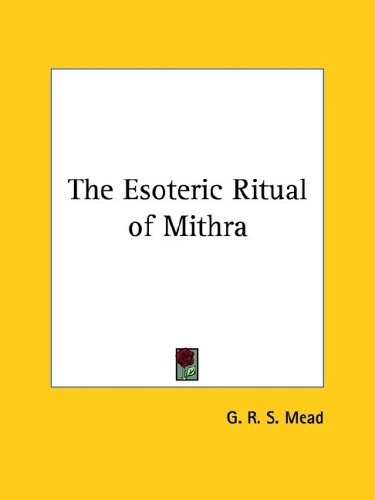 The Esoteric Ritual of Mithra under Zoroastrianism in The Books Store