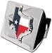 Texas Shape Premium Chrome Metal Hitch Cover with Texas Flag