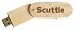 Engraved Wooden USB Flash Drive 8 GB with chain - Engraved name Scuttle