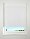 White - Blackout Straight Edge Roller Blind / Blinds - 60x160cm