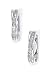 Sterling Silver Diamond X Hoop Earrings