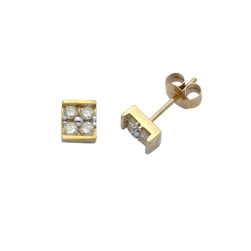 Damen-Ohrstecker 9 Karat (375) Gelbgold E-11668 im Preisvergleich 