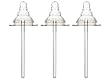 Coddlelife Stage 1 Peristaltic Silicone Nipple, 3-Pack Featuring Latest Venting Technology