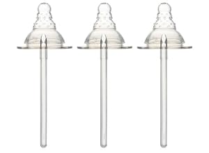 Coddlelife Stage 1 Peristaltic Silicone Nipple, 3-Pack Featuring Latest Venting Technology