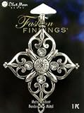 Blue Moon Pendants Fashion Findings Metal 4 Points Silver (3 Pack)