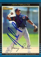 Jhonny Peralta, Cleveland Indians, 2002 Bowman Autographed Card