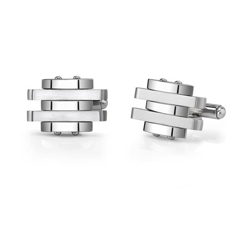 Unparalleled Stainless Steel Matte Finish Cufflinks for Men