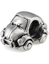 Genuine Ohm Beads (TM) Product. 925 Sterling Silver Bug Classic Car European Bead Charm. 100% Satisfaction Guaranteed.
