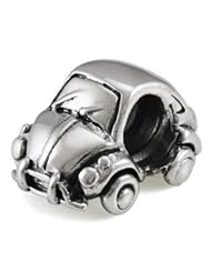 Genuine Ohm Beads (TM) Product. 925 Sterling Silver Bug Classic Car European Bead Charm. 100% Satisfaction Guaranteed.