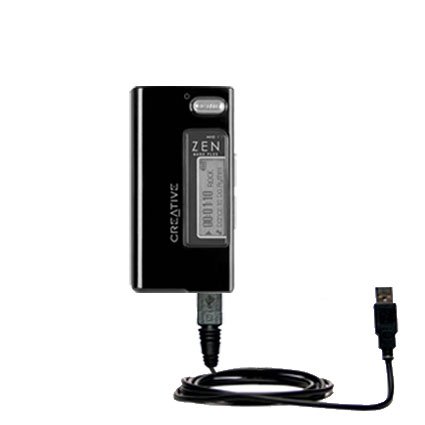 Classic Straight USB Cable for the Creative Zen Nano Plus with Power Hot Sync and Charge capabilities - uses Gomadic TipExchange Technology