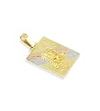 14k White Rose Solid Gold Jesus Crown Of Thorns Pendant