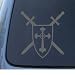 COAT OF ARMS - Vinyl Car Decal Sticker #1328 | Vinyl Color: Silver
