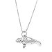 Sterling Silver Three Dimensional Manatee Sea Cow Necklace