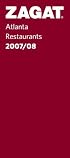 Zagat Atlanta Restaurants 2007/08 (Zagatsurvey: Atlanta Restaurants)