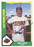 Gary Lance, Las Vegas Stars - Padres Affiliate, 1990 CMC Coach Autographed Card