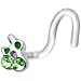 Bioplast Green Cherry Gem Nose Screw Ring