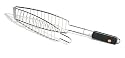 Outset QS75 22" Stainless Steel Fish Basket with Soft-Grip Handle