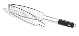 Outset QS75 22 Stainless Steel Fish Basket with Soft-Grip Handle