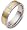 6mm Princess Cut Diamond Titanium & 18 Karat Yellow Gold Wedding Band Ring - 6.25