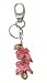 Key Chain Purse Clip - Pink Beads with Locks