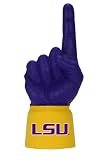 NCAA Louisiana State Fightin Tigers Licensed Purple Ultimate Hand Foam Finger and Yellow Jersey Sleeve