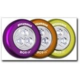  : Sylvania Dot-It Self-Adhesive Bright White LED Light, 3-PACK Assortment (Purple, Orange, Lime)