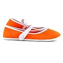Samt-Ballerina MODERN CHINA FLAT orange