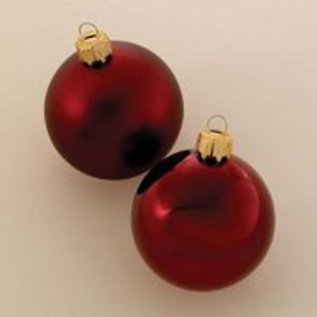 80 mm Shatterproof 2 Tone Burgundy Ball Ornament Case Pack 96 - 715252