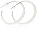 Silver 35mm Flat Hoop Earrings