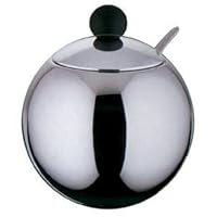 Stainless Steel 12.oz Sugar Bowl with Black Knob